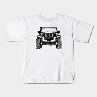 Wrangler Rubicon Sketch Art Kids T-Shirt